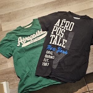 Aeropostale Green and Black T-Shirts 2 for price of one